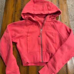 lululemon athletica Pink Cropped Zip Hoodie
